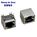 High quality RJ45 Connector PCB Through Hole Right Angled Shielded Jack with LED