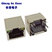 High quality RJ45 Connector PCB Through Hole Right Angled Shielded Jack with LED